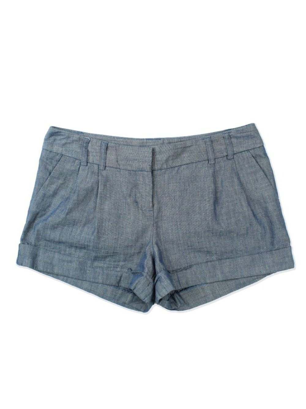 Express Chambray Shorts Size 6 New Without Tags Blue Gray